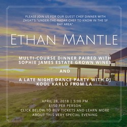 SOLD OUT: Guest Chef Dinner with Ethan Mantle & DJ Kool Karlo Image