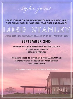 Guest Chef Dinner with Lord Stanley Image